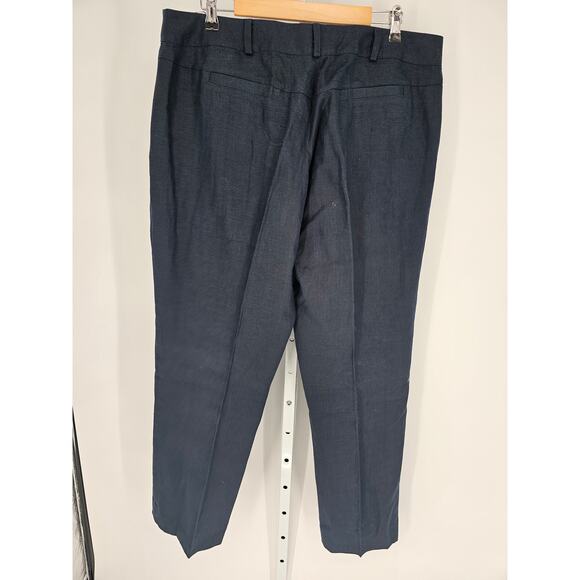 Jaeger Women's High Rise Belt Loop Wide Leg Casual Black Zip-up Pant Size 14 - Picture 4 of 4